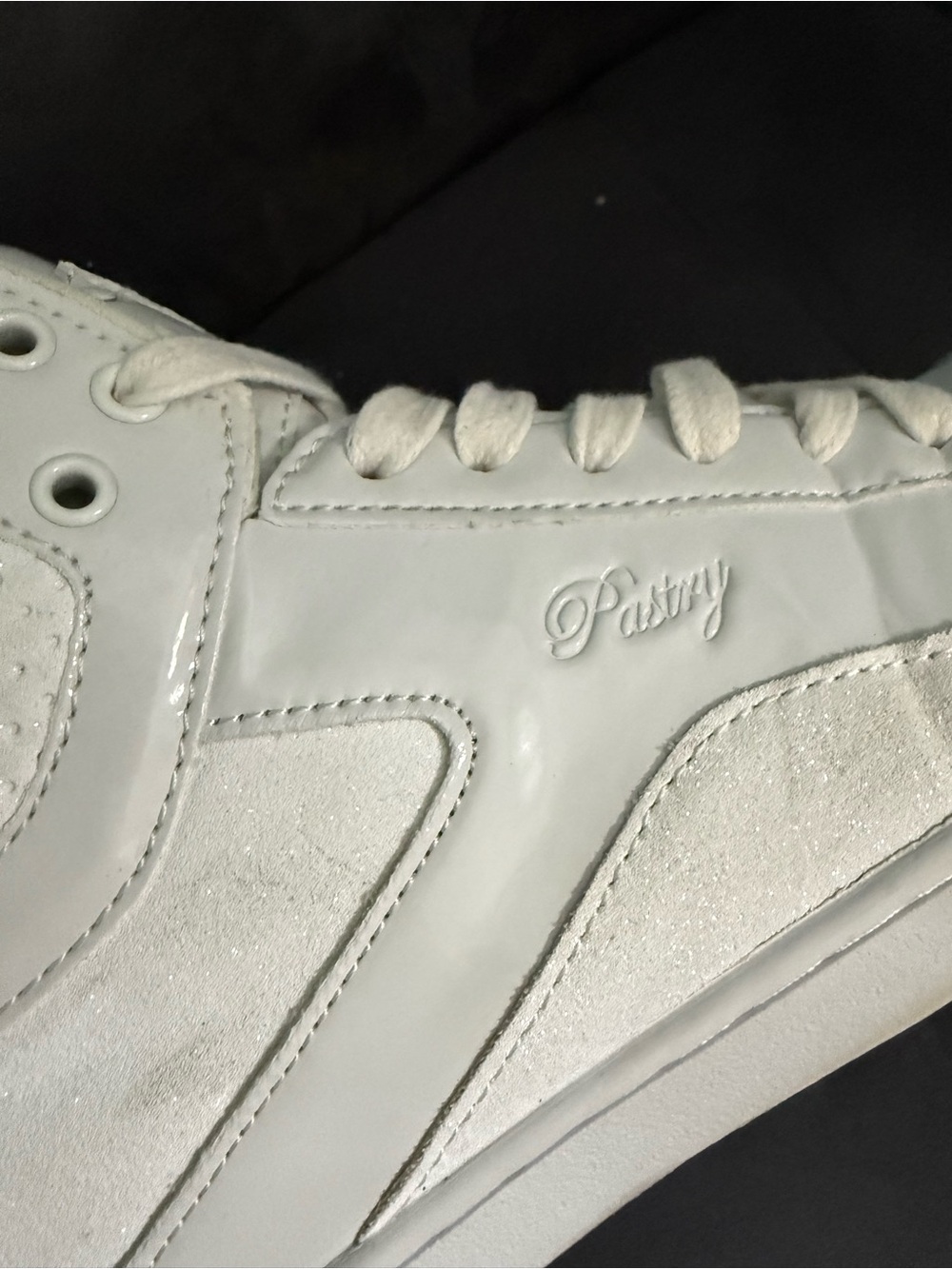 White High-Top Lace-Up Sneakers ⭐️Like New / solid white cheer shoes - Picture 6 of 9